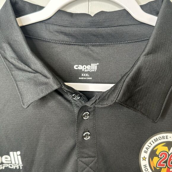 Capelli Sport Baltimore MD Soccer Polo Shirt Men's XXXL Black Jersey - Picture 5 of 15